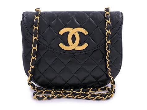 chanel half moon bag price|chanel patent flap bag.